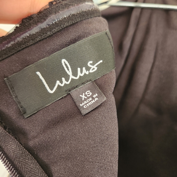 NEW LULUS Black Floral Lace Sweetheart Neckline Strapless Mini Dress LBD XS - Picture 6 of 8